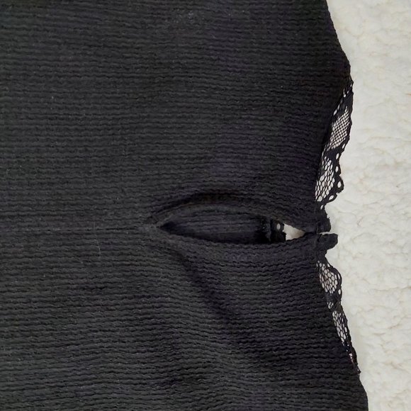 Black Gothic top with lace sleeves from Zara, women's size M - Picture 8 of 8